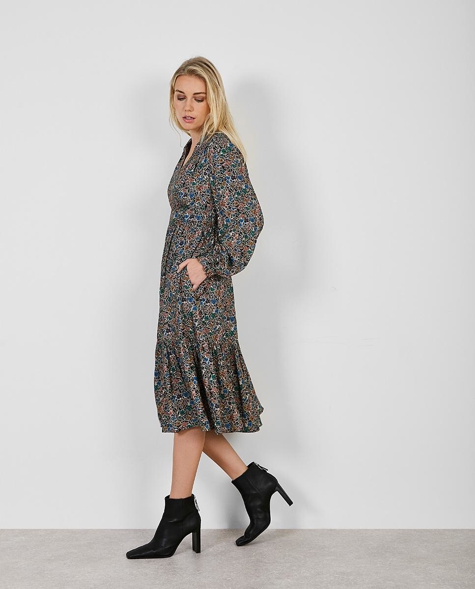 Vestido midi de cuadros de manga larga · Trucco · El Corte Inglés