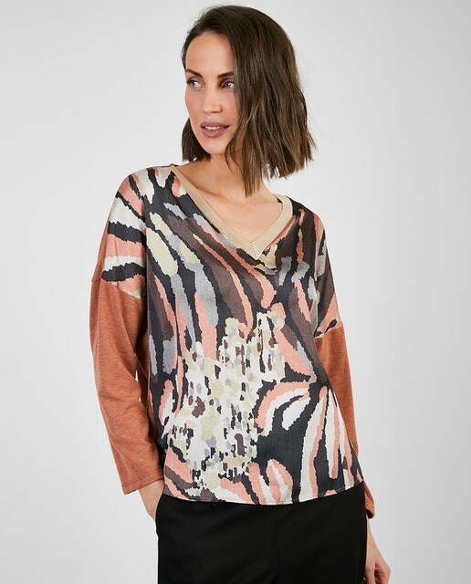 Camiseta de mujer de manga larga con cuello de pico · Trucco · El Corte  Inglés