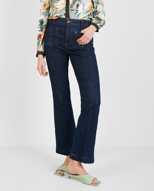 Vaquero recto de mujer con bolsillos en liso · Trucco · El Corte Inglés