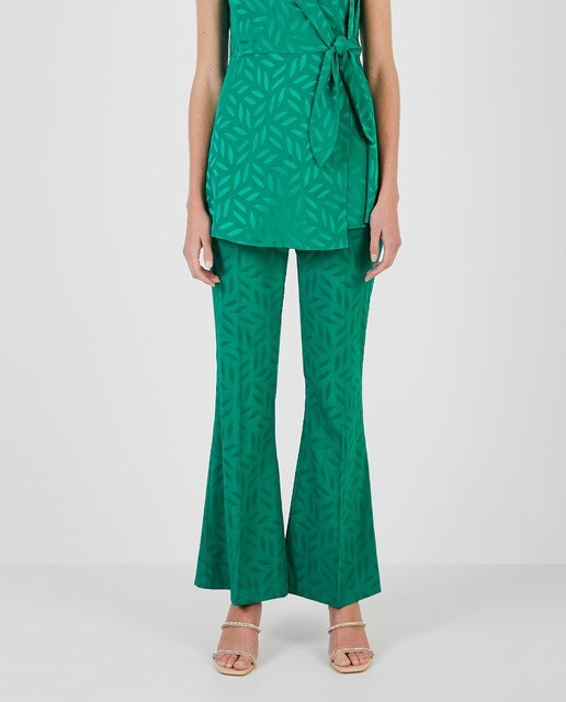 Pantalón de mujer palazzo jacquard con cremallera lateral · Trucco · El  Corte Inglés