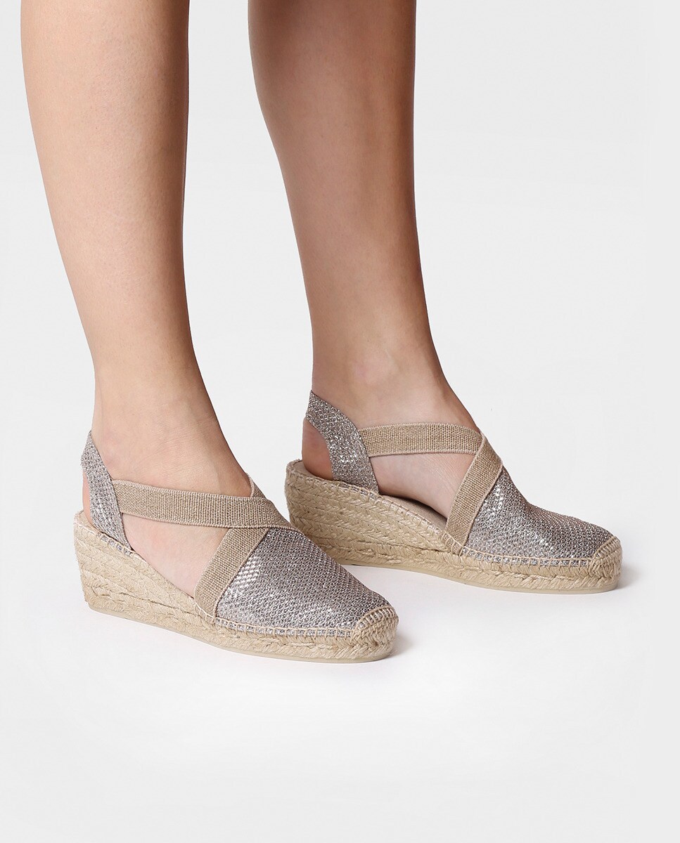 Alpargatas de cuña de mujer con glitter color plata · Toni Pons · El Corte  Inglés