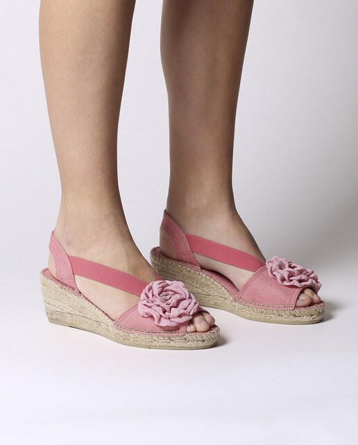 Alpargatas de cuña de mujer Toni Pons de tejido en color rosa · Toni Pons · El  Corte Inglés