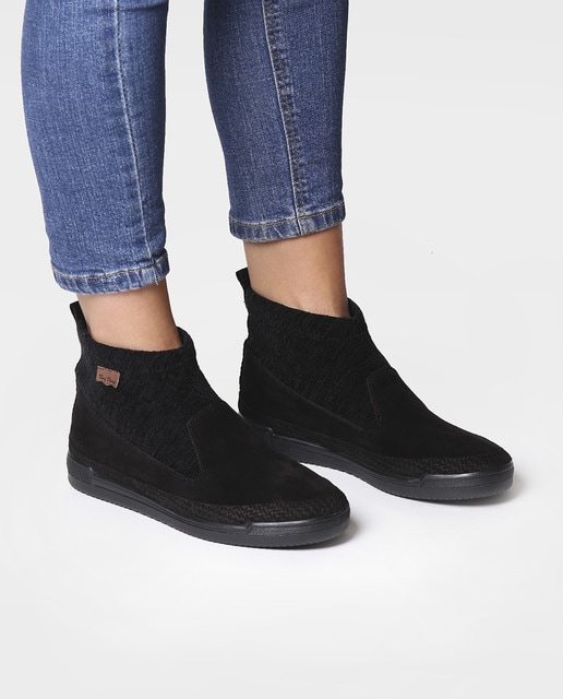Botines de mujer Toni Pons Toni Pons hechos en serraje y tejido acrílico  color negro · Toni Pons · El Corte Inglés
