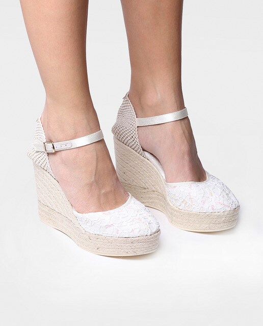 Alpargatas de cuña de mujer Toni Pons de tela en color blanco · Toni Pons ·  El Corte Inglés