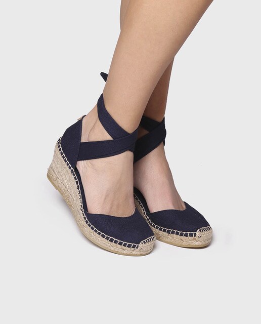 Alpargatas de cuña de mujer de algodón color azul marino · Toni Pons · El  Corte Inglés