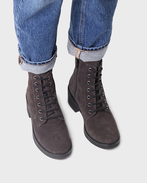 Botines de mujer de piel serraje en color gris · Toni Pons · El Corte Inglés