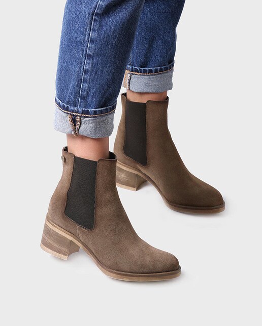 Botines de mujer de piel serraje en color marrón · Toni Pons · El Corte  Inglés
