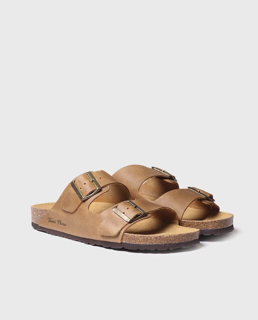 Sandalias de hombre de piel color gris · Toni Pons · El Corte Inglés