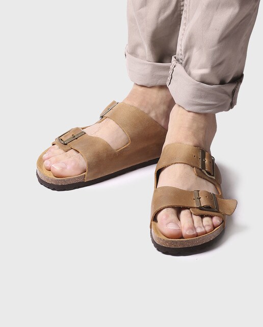 Sandalias de hombre de piel color gris · Toni Pons · El Corte Inglés