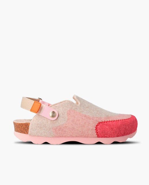 Zapatillas de casa de mujer bio de fieltro reciclado en rosa con correa ·  Genuins · El Corte Inglés