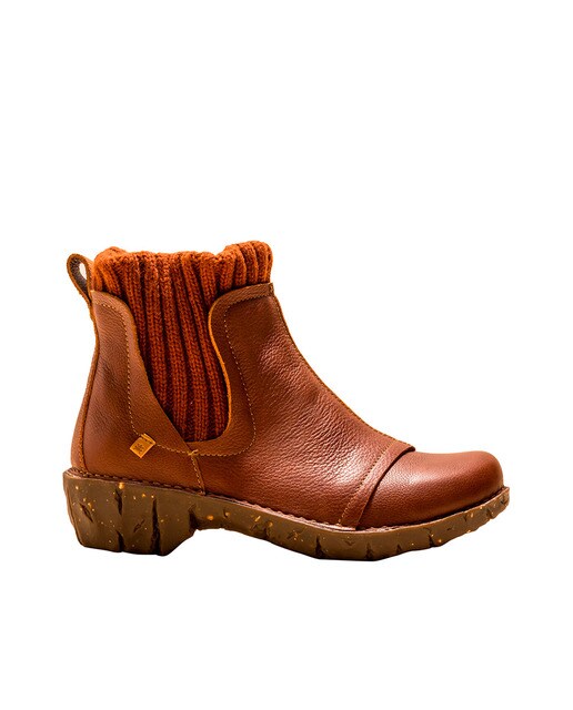 Botines de mujer con cierre elástico en color marrón · El Naturalista · El Corte  Inglés
