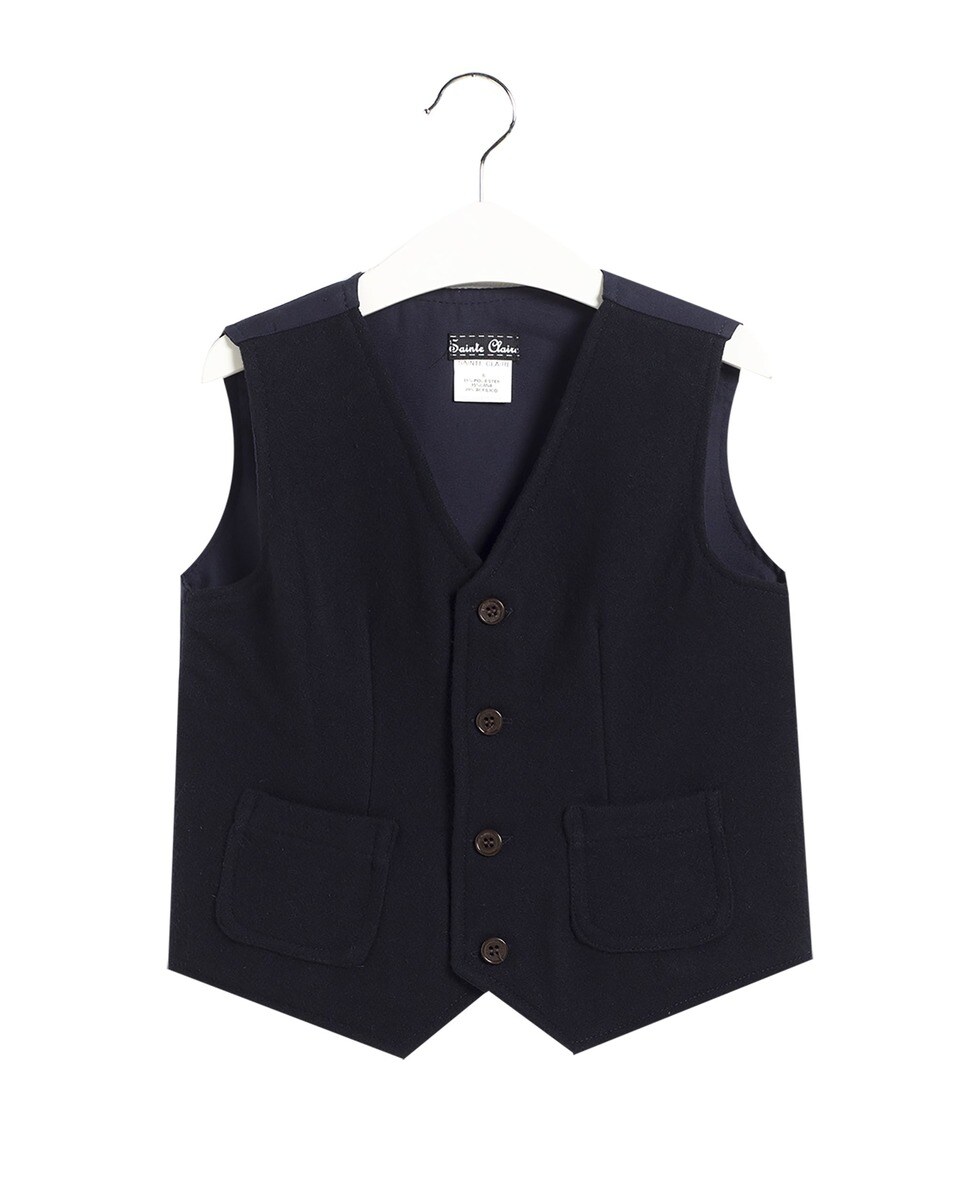 Chaleco de niño en color azul marino con bolsillos · Sainte Claire · El