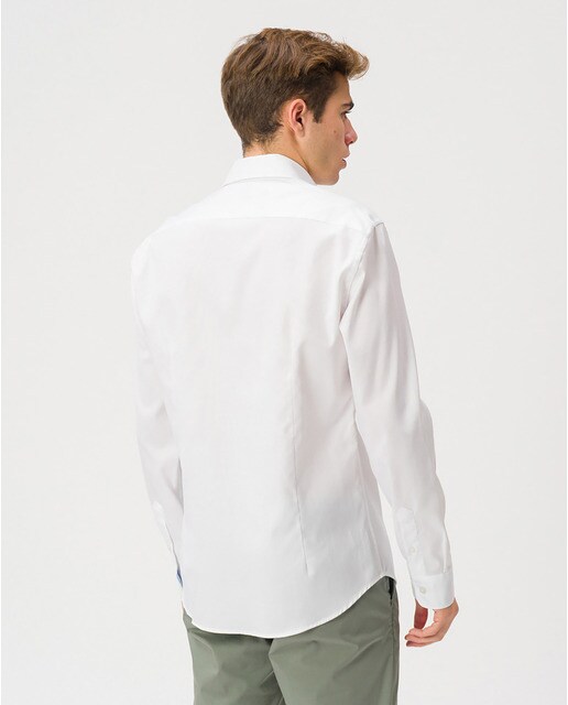 Camisa de hombre slim fit lisa en color blanco · Etiem · El Corte Inglés