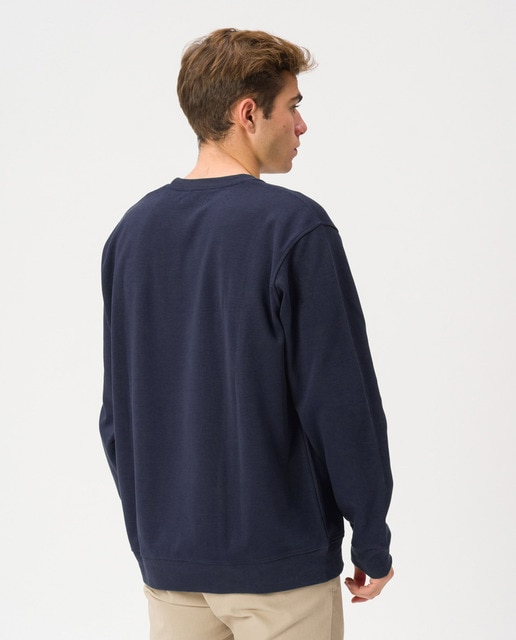 Sudadera de hombre en color azul marino con cuello redondo · Etiem · El  Corte Inglés