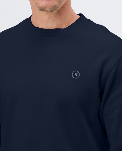 Sudaderas Lacoste Hombre | Sudadera de hombre Heritage en piqué con diseño  color block y cuello redondo Azul Marino / Azul Claro « Portelamor