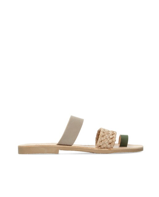 Sandalias planas de mujer que combinan piel y rafia · RIA Menorca · El  Corte Inglés