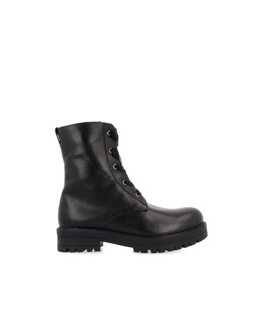 Botas de niña de piel color negro tipo militar · Gioseppo · El Corte Inglés