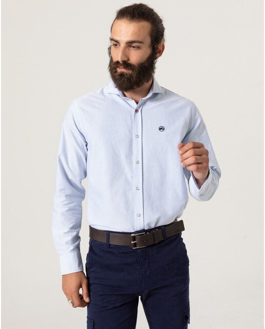 Camisa de hombre slim de rayas azules · Altonadock · El Corte Inglés
