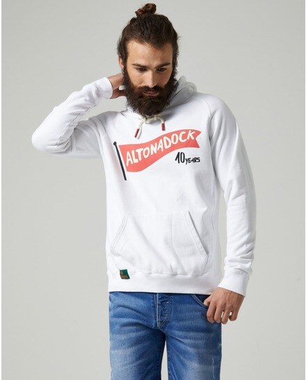 Sudadera de hombre en color blanco con capucha · Altonadock · El Corte  Inglés
