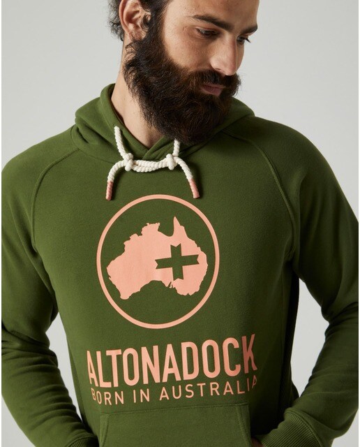 Sudadera de hombre en color verde con capucha y logo · Altonadock · El  Corte Inglés