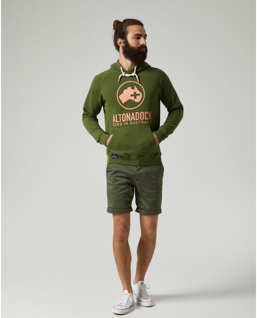 Sudadera de hombre en color verde con capucha y logo · Altonadock · El  Corte Inglés