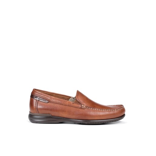 Imagen 0 de Mocasines de hombre Fluchos en color marrón con pespuntes
