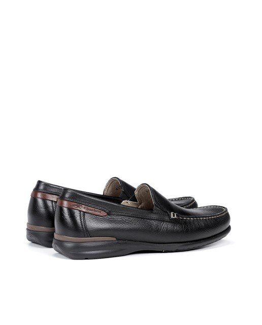 Mocasines de hombre Fluchos en color negro con pespuntes · Fluchos · El  Corte Inglés