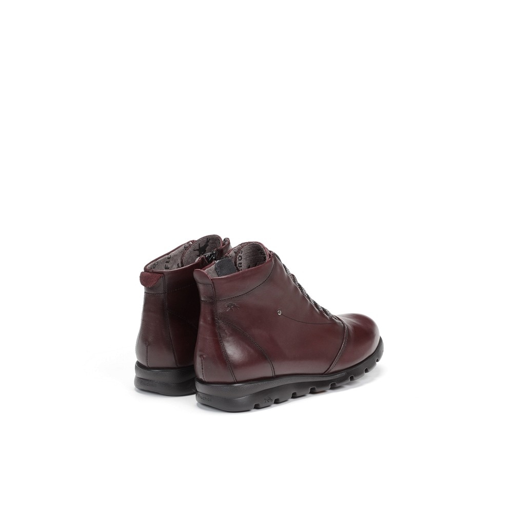 Botines de mujer Fluchos en color burdeos y fabricados en piel - Burdeos Burdeos-3