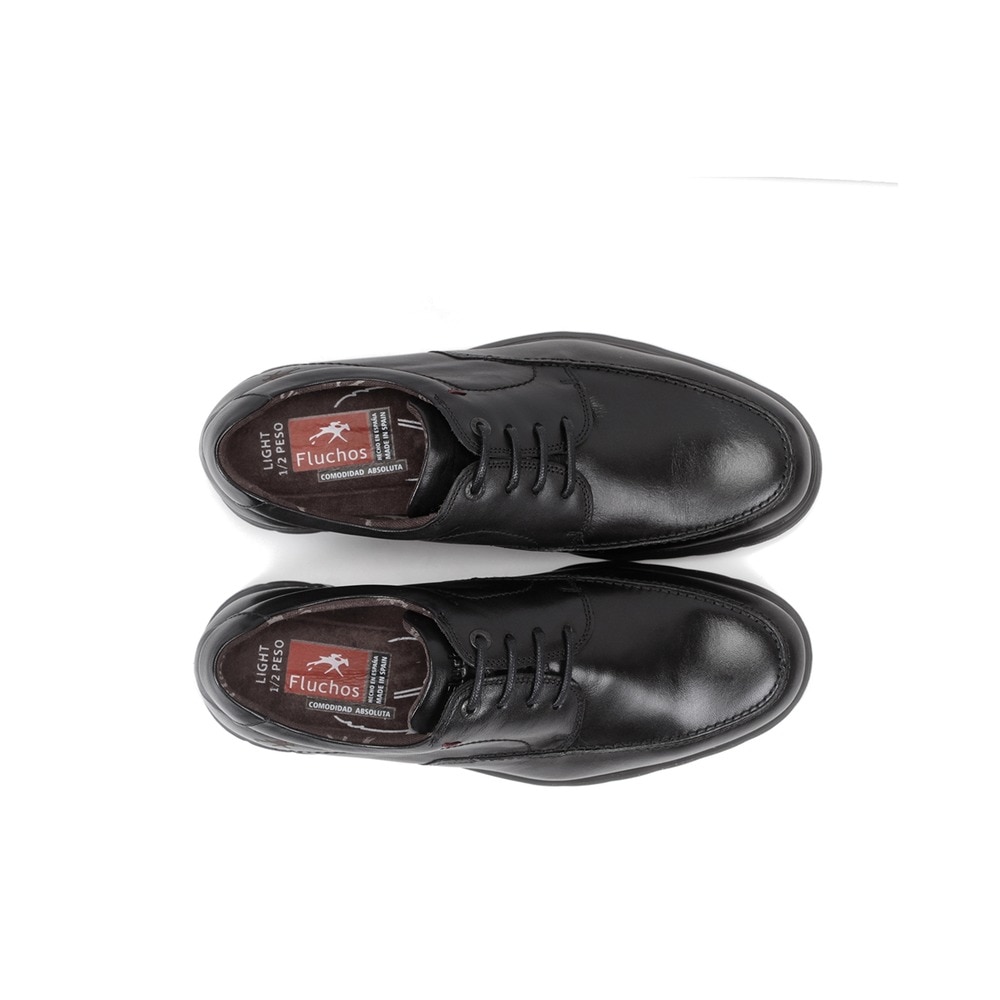 Zapatos de cordones de hombre en color de piel - Fluchos - Negro Negro-5