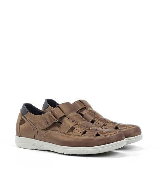 Sandalias de hombre de piel color marrón claro · Fluchos · El Corte Inglés