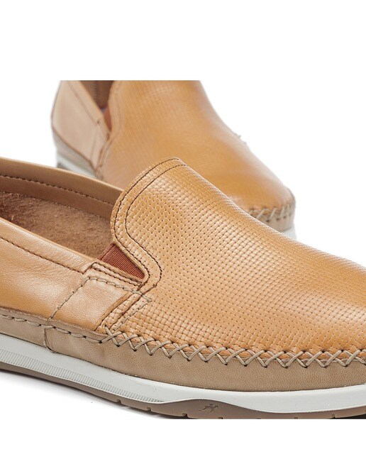 Mocasines de hombre de piel color naranja · Fluchos · El Corte Inglés