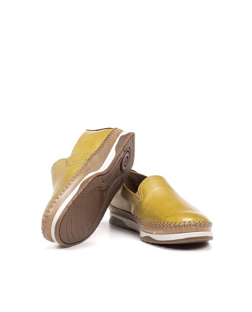 Mocasines de hombre de piel color amarillo · Fluchos · El Corte Inglés