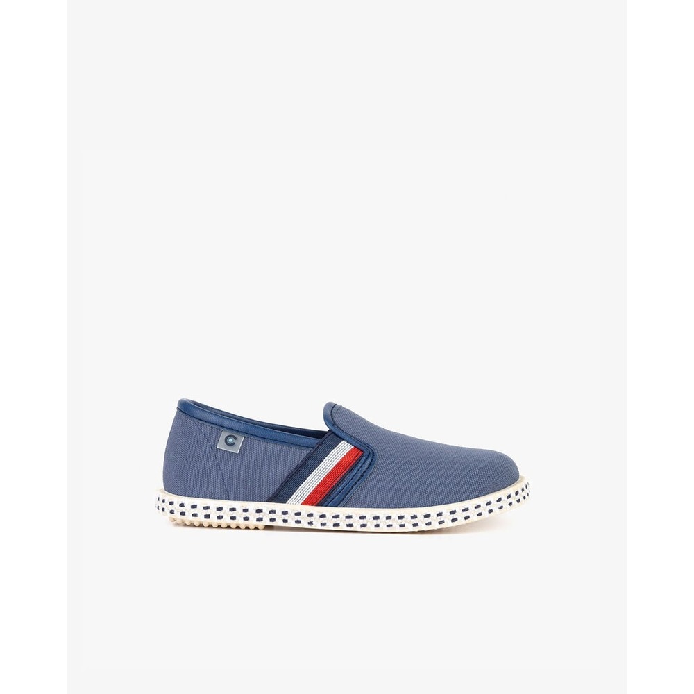 Zapatillas de lona de niño Conguitos en color con elásticos - Azul índigo Azul índigo-1
