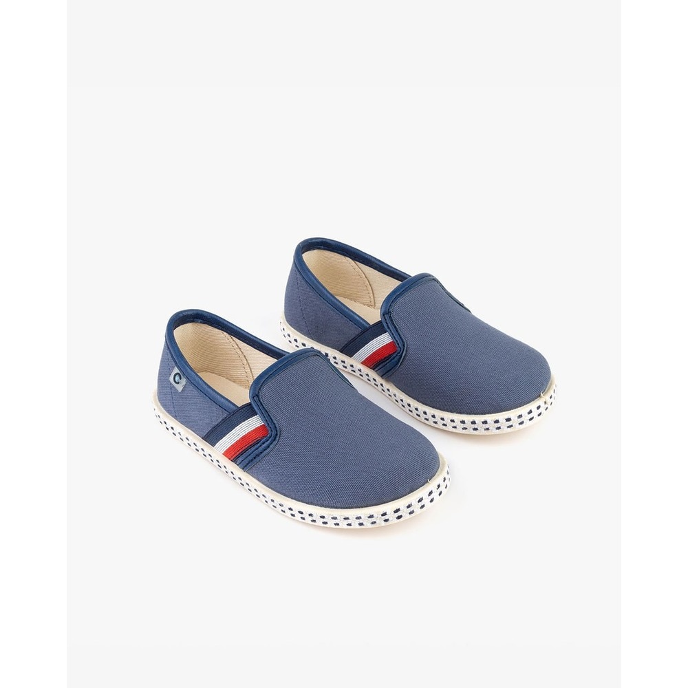 Zapatillas de lona de niño Conguitos en color con elásticos - Azul índigo Azul índigo-2