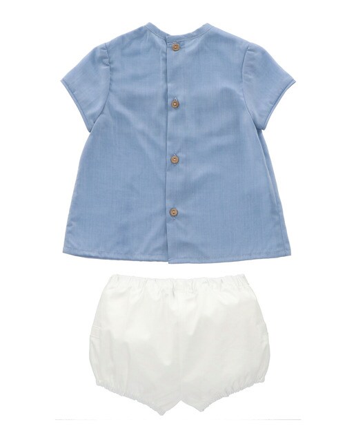 Short de bebé niño de rayas tipo bombacho. Dadati - Moda infantil