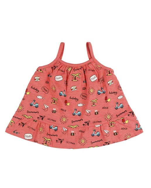 Vestido de bebé de tirantes en rosa estampado variado · Charanga · El Corte  Inglés