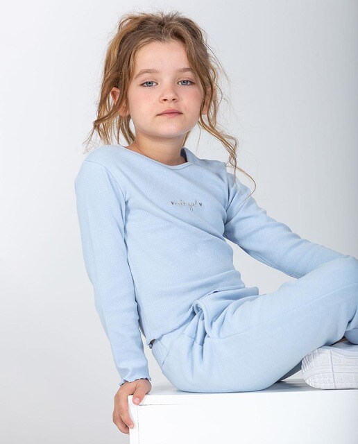 Camiseta de niña de manga larga con mensaje en azul · Charanga · El Corte  Inglés