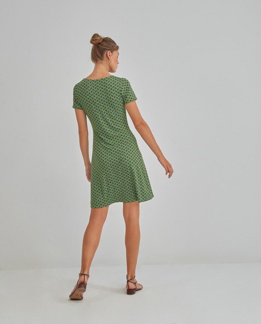 Vestido corto abotonado con solapa · Surkana · El Corte Inglés