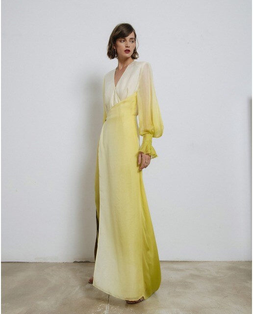Vestido midi de mujer de chiffon degradado · Miguel Marinero · El Corte  Inglés