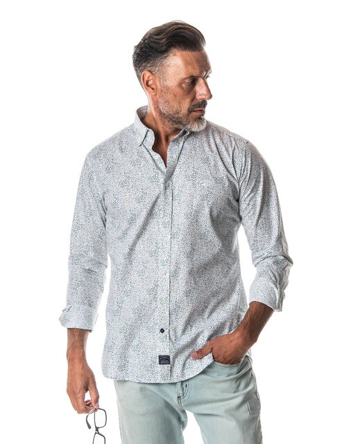 Camisa de hombre slim con microestampado multicolor · Spagnolo · El Corte  Inglés