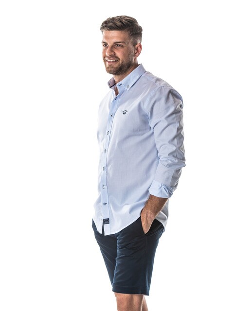 Camisa de hombre slim con microestampado en color azul claro · Spagnolo · El  Corte Inglés