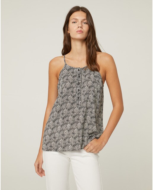 Top de mujer estampado con cuello halter · Andam · El Corte Inglés