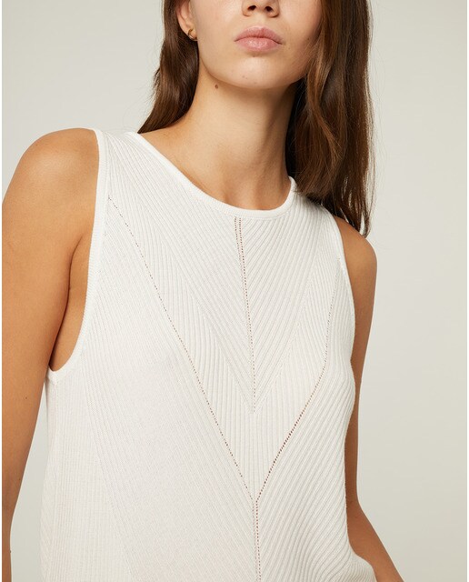 Jersey de mujer sin mangas con detalles calados · Andam · El Corte Inglés