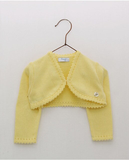 Chaqueta de bebé puntas redondas de algodón en color amarillo · FOQUE · El  Corte Inglés