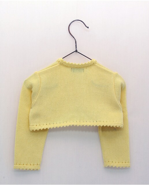 Chaqueta de bebé puntas redondas de algodón en color amarillo · FOQUE · El  Corte Inglés