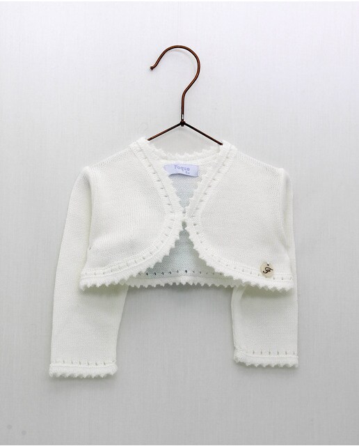 Chaqueta de bebé puntas redondas de algodón en color crudo · FOQUE · El  Corte Inglés