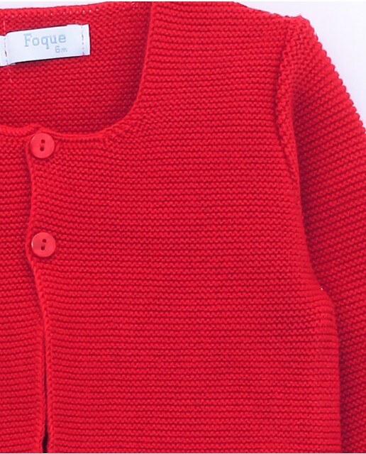 Chaqueta de bebé de algodón en color rojo · FOQUE · El Corte Inglés
