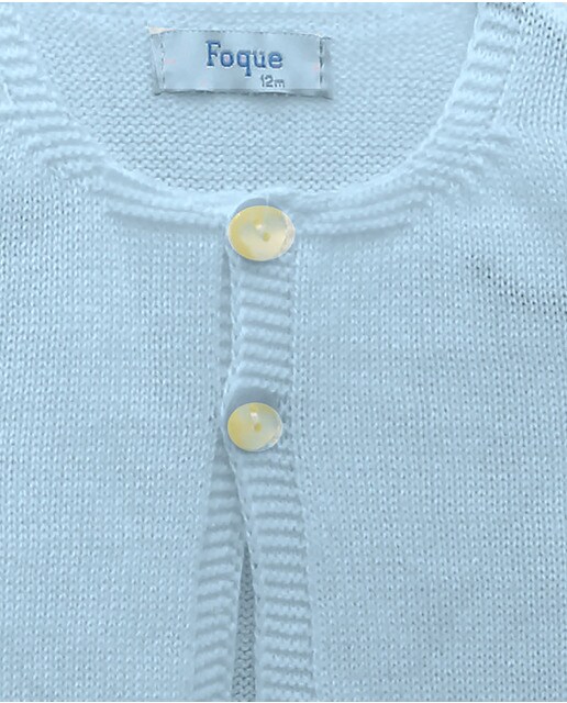 Chaqueta de bebe niño de algodón en color azul claro · FOQUE · El Corte  Inglés