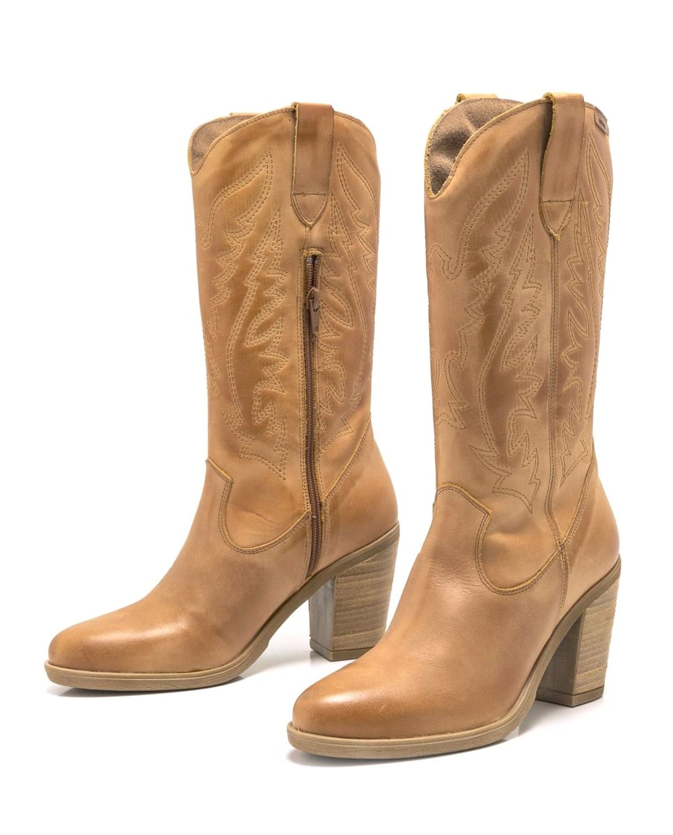 Botas de mujer Mustang altas de tacón en piel · Mustang · El Corte Inglés