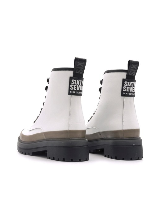 Botines de mujer Sixtyseven en piel de color blanco y suela dentada ·  Sixtyseven · El Corte Inglés